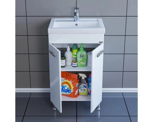 Тумба белый глянец 46,5 см Санта Ливерпуль 700107