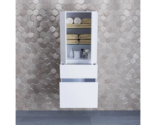 Пенал подвесной белый глянец Санта Марс 700166