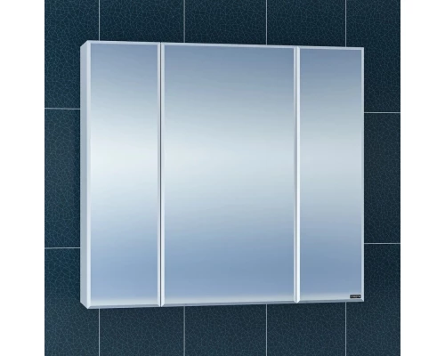 Зеркальный шкаф 79,3x73 см белый глянец Санта Стандарт 113010