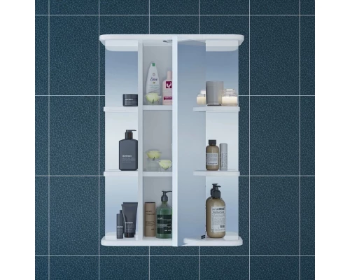 Зеркальный шкаф 50x70,5 см белый глянец Санта Герда 101018