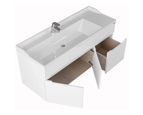 Тумба с раковиной белый глянец 120 см Санта Лондон 224032 + Sirius120