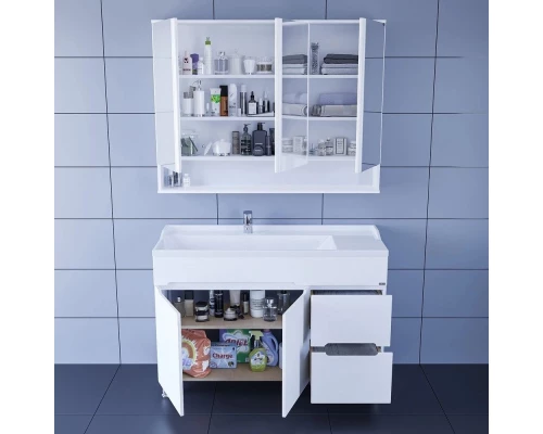 Комплект мебели белый глянец 120 см Санта Лондон 224031 + Sirius120 + 700184