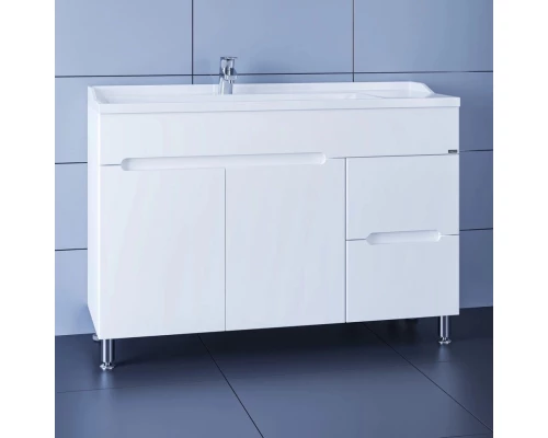 Тумба с раковиной белый глянец 120 см Санта Лондон 224031 + Sirius120