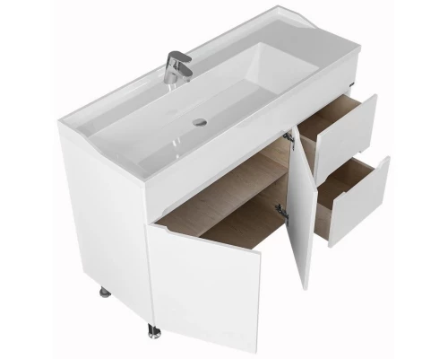 Тумба с раковиной белый глянец 120 см Санта Лондон 224031 + Sirius120