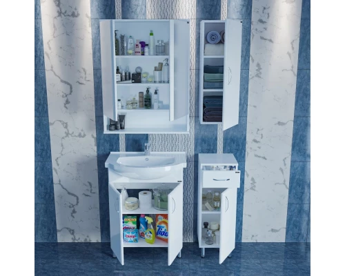 Комплект мебели белый глянец 65,5 см Санта Элеганс 201102 + ELEGAHC65 + 101044