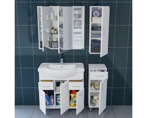 Комплект мебели белый глянец 80,5 см Санта Эльбрус 201115 + CLASSIC80 + 113010