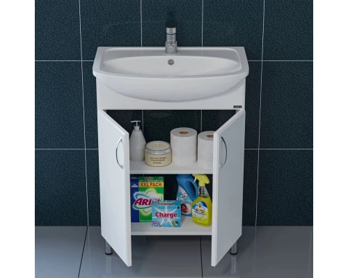 Комплект мебели белый глянец 61,5 см Санта Сити 201075 + YYUT60 + 101016