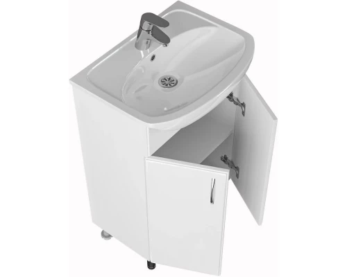 Комплект мебели белый глянец 55 см Санта Уют 201087 + YYUT55 + 101052