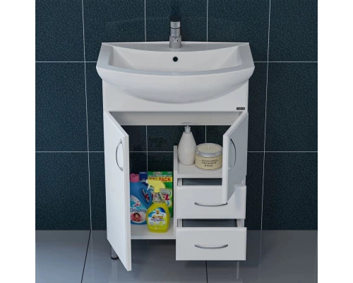 Комплект мебели белый глянец 60 см Санта Грация 201020 + GPACIYA60 + 101112