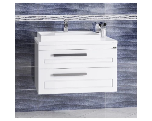 Тумба белый глянец 80 см Санта Юпитер 230012