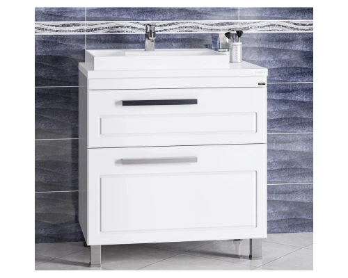 Тумба белый глянец 80 см Санта Юпитер 230011