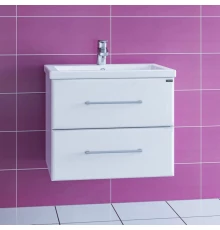 Тумба с раковиной белый глянец 60,5 см Санта Омега 207045 + FOCTEP60