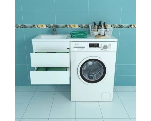 Тумба белый глянец 48 см Санта Марс 700262