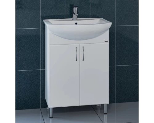 Тумба с раковиной белый глянец 60 см Санта Грация 201019 + GPACIYA60