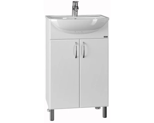 Тумба с раковиной белый глянец 51 см Санта Сити 201068 + YYUT50