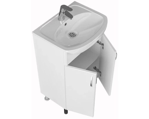 Тумба с раковиной белый глянец 51 см Санта Сити 201068 + YYUT50