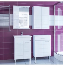 Комплект мебели белый глянец 60,5 см Санта Омега 207044 + FOCTEP60 + 107003