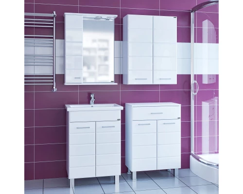 Комплект мебели белый глянец 60,5 см Санта Омега 207044 + FOCTEP60 + 107003