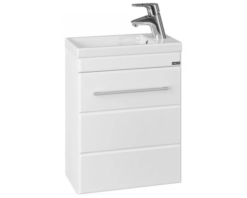 Тумба с раковиной белый глянец 40 см Санта Омега 207036 + COMO40