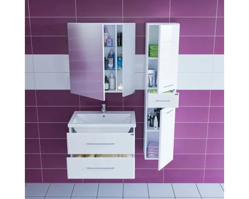 Комплект мебели белый глянец 70,5 см Санта Омега 207038 + FOCTEP70 + 113008