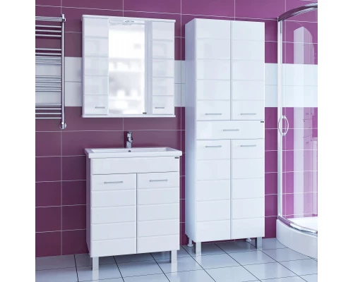 Комплект мебели белый глянец 70,5 см Санта Омега 207037 + FOCTEP70 + 107005