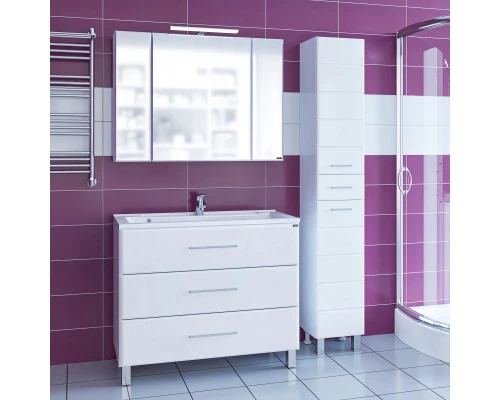 Комплект мебели белый глянец 99 см Санта Омега 207017 + ELEN100 + 113013