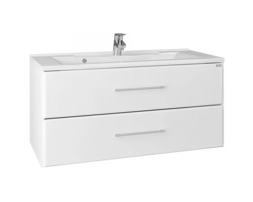 Тумба с раковиной белый глянец 99 см Санта Омега 207028 + ELEN100