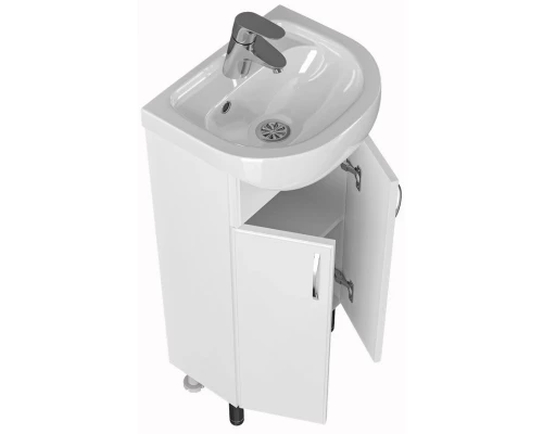 Тумба с раковиной белый глянец 40 см Санта Сити 101203 + MAHGO40