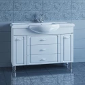 Тумба с раковиной белый глянец 121 см Санта Монарх 700106 + CLASSIC120