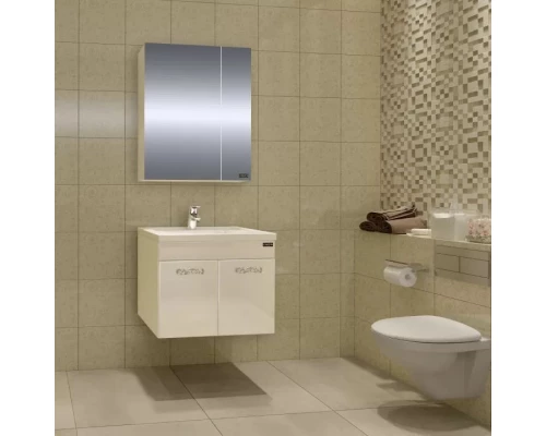 Комплект мебели белый глянец 60,5 см Санта Ливерпуль 700110N + FOCTEP60 + 113004