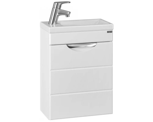 Тумба с раковиной белый глянец 40 см Санта Родос 206010 + COMO40