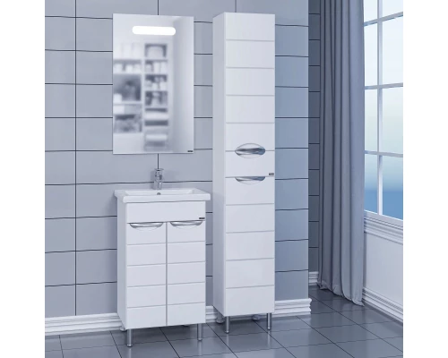 Комплект мебели белый глянец 50 см Санта Родос 206011 + FOCTEP50 + 900517