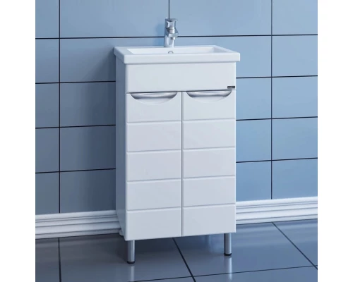 Тумба с раковиной белый глянец 50 см Санта Родос 206011 + FOCTEP50