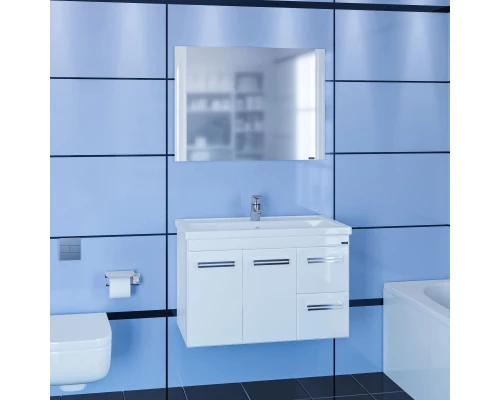 Комплект мебели белый глянец 81,5 см Санта Меркурий 209004 + FOCTEP80 + 109002