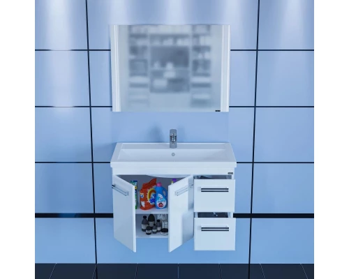 Комплект мебели белый глянец 81,5 см Санта Меркурий 209004 + FOCTEP80 + 109002