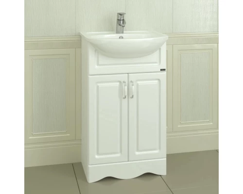 Тумба с раковиной белый глянец 51 см Санта Верона 700111 + YYUT50