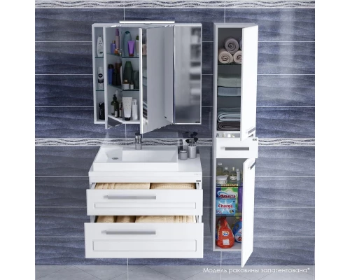 Комплект мебели белый глянец 80 см Санта Нептун 230012 + 900120 + 113011