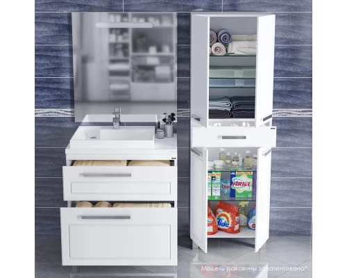 Комплект мебели белый глянец 80 см Санта Нептун 230011 + 900120 + 900520