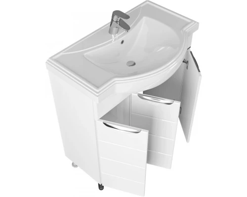 Тумба с раковиной белый глянец 80,5 см Санта Родос 206023 + CLASSIC80