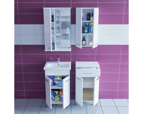 Комплект мебели белый глянец 46 см Санта Омега 207001 + FOCTEP50 + 107001