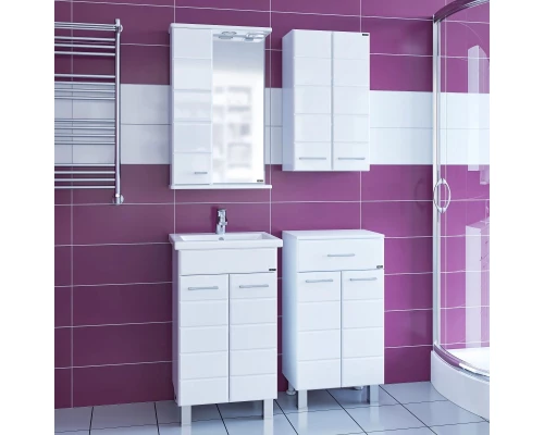 Комплект мебели белый глянец 46 см Санта Омега 207001 + FOCTEP50 + 107001