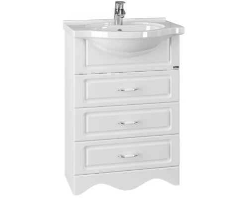 Тумба с раковиной белый глянец 60 см Санта Верона 700116 + CATYPH60