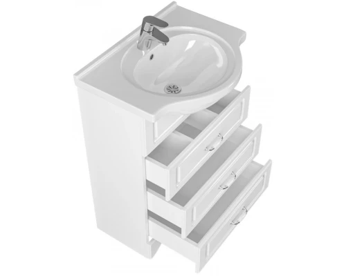 Тумба с раковиной белый глянец 60 см Санта Верона 700116 + CATYPH60