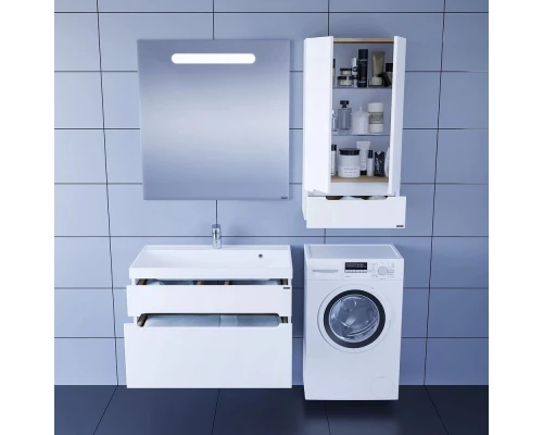 Комплект мебели белый глянец 80,5 см Санта Лондон 224004L + CLASSIC80M + 900520