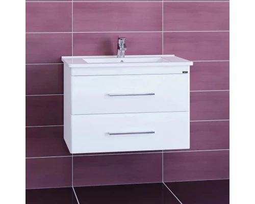 Тумба с раковиной белый глянец 76,5 см Санта Вегас 226031 + OCKAP75