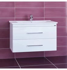 Тумба с раковиной белый глянец 86 см Санта Вегас 226033 + OCKAP85