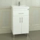 Тумба с раковиной белый глянец 50 см Санта Дублин 223002 + FOCTEP50