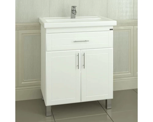 Тумба с раковиной белый глянец 71 см Санта Дублин 223004 + FOCTEP70