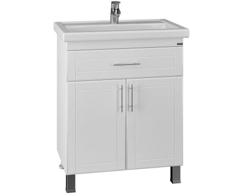 Тумба с раковиной белый глянец 71 см Санта Дублин 223004 + FOCTEP70