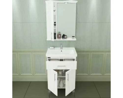 Комплект мебели белый глянец 61 см Санта Дублин 223003 + FOCTEP60 + 123001